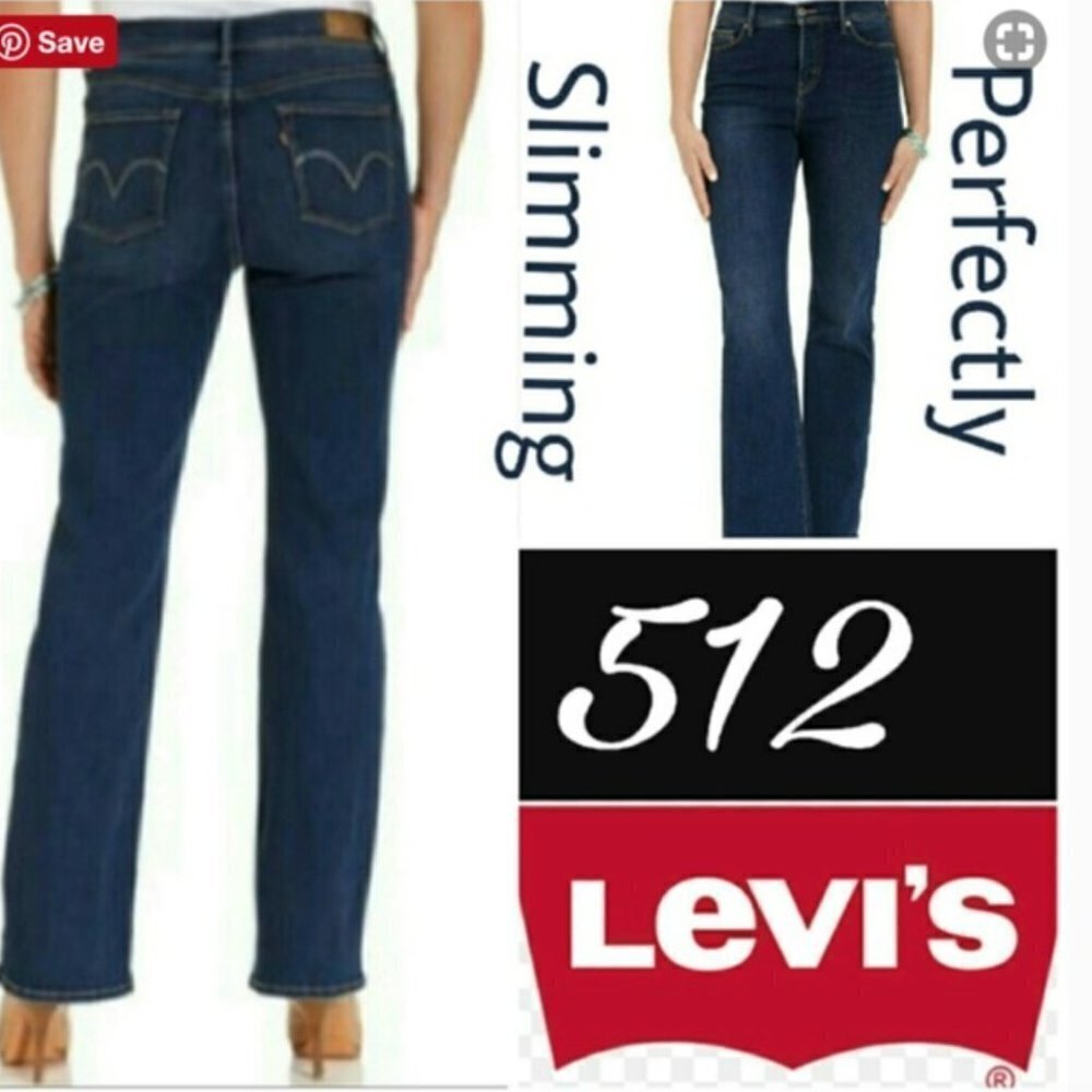Levi's Perfectly Slimming 512 Skinny Jeans Studded Back Pockets